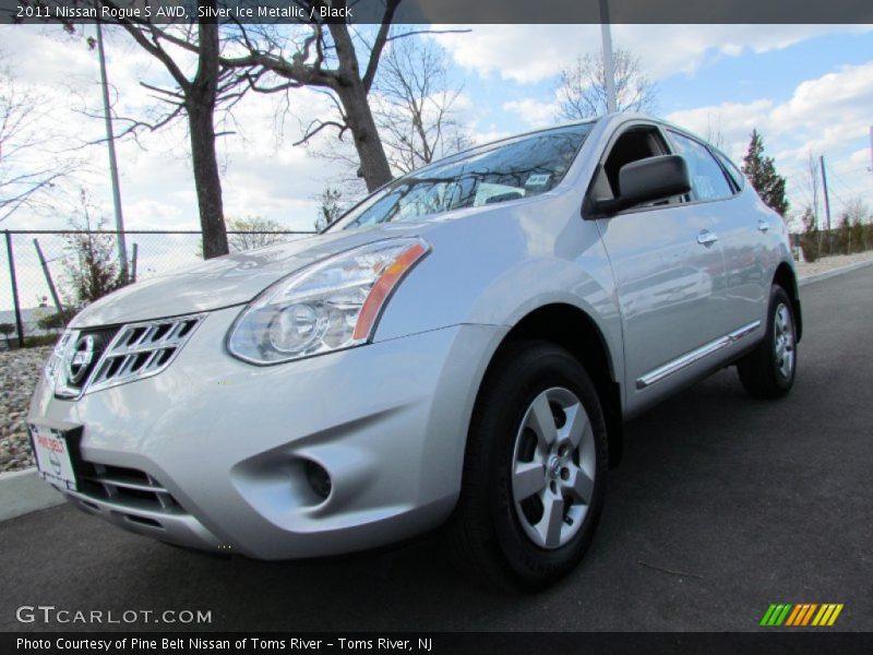 Silver Ice Metallic / Black 2011 Nissan Rogue S AWD