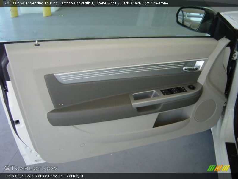 Stone White / Dark Khaki/Light Graystone 2008 Chrysler Sebring Touring Hardtop Convertible