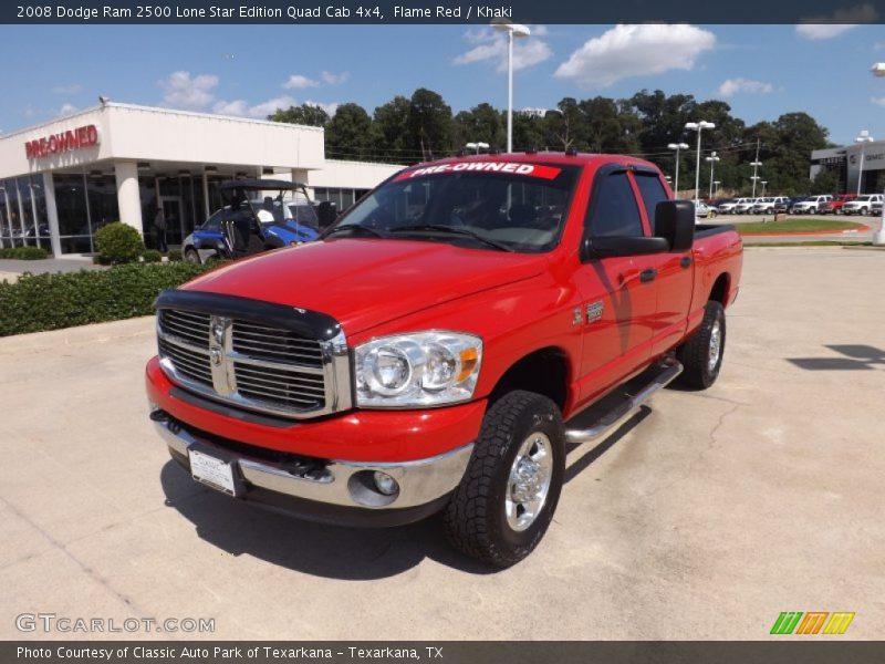 Flame Red / Khaki 2008 Dodge Ram 2500 Lone Star Edition Quad Cab 4x4