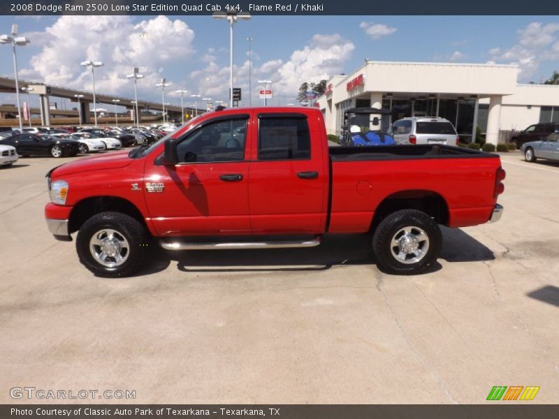 Flame Red / Khaki 2008 Dodge Ram 2500 Lone Star Edition Quad Cab 4x4