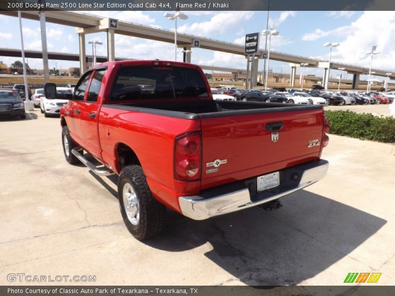Flame Red / Khaki 2008 Dodge Ram 2500 Lone Star Edition Quad Cab 4x4