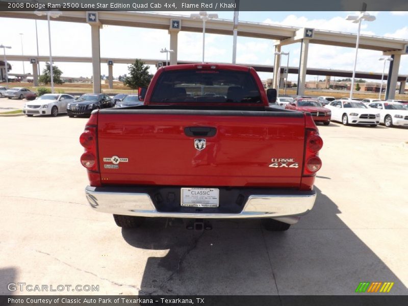 Flame Red / Khaki 2008 Dodge Ram 2500 Lone Star Edition Quad Cab 4x4