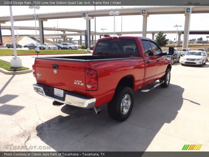 Flame Red / Khaki 2008 Dodge Ram 2500 Lone Star Edition Quad Cab 4x4