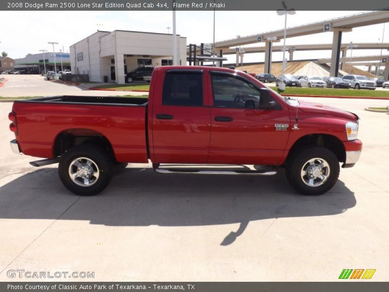 Flame Red / Khaki 2008 Dodge Ram 2500 Lone Star Edition Quad Cab 4x4