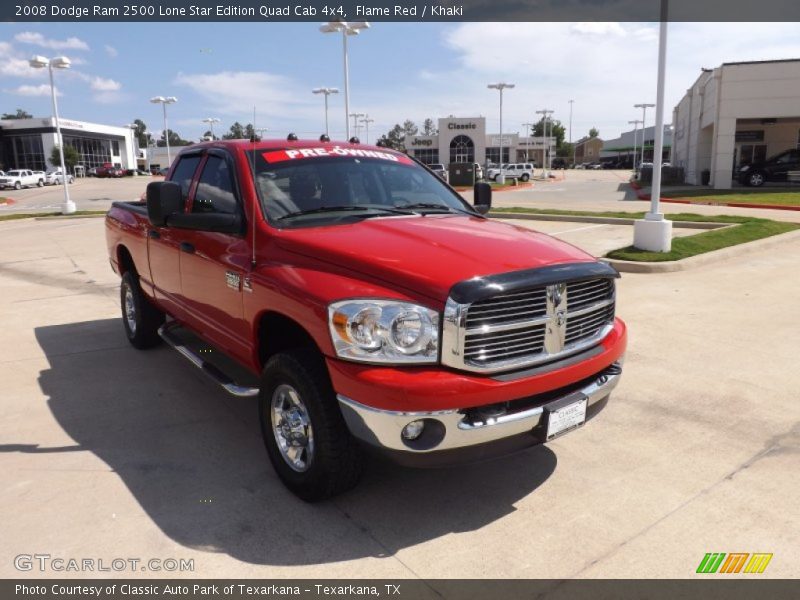 Flame Red / Khaki 2008 Dodge Ram 2500 Lone Star Edition Quad Cab 4x4