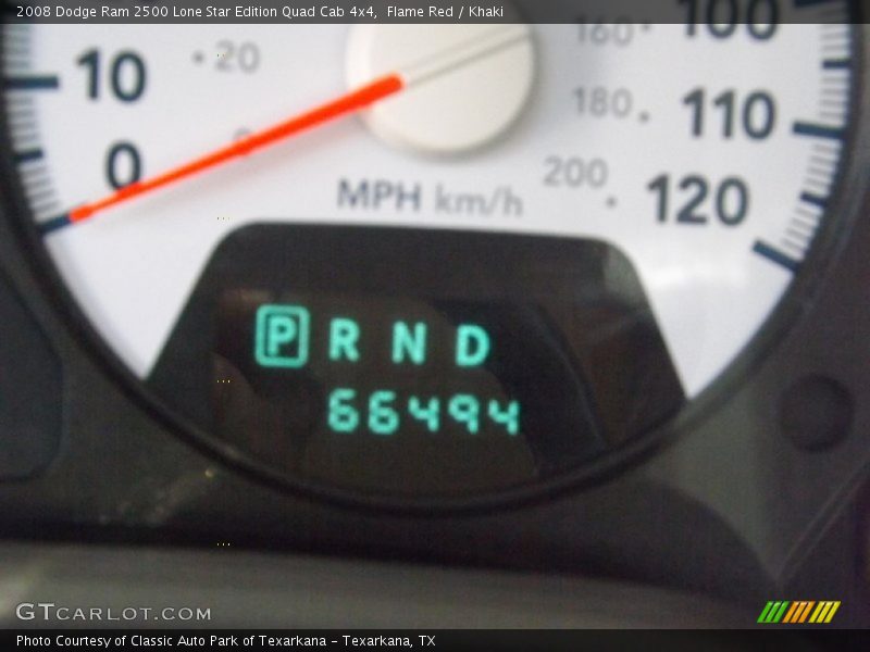Flame Red / Khaki 2008 Dodge Ram 2500 Lone Star Edition Quad Cab 4x4