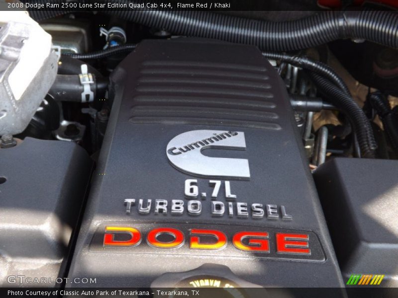 Flame Red / Khaki 2008 Dodge Ram 2500 Lone Star Edition Quad Cab 4x4