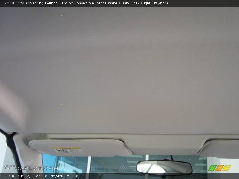 Stone White / Dark Khaki/Light Graystone 2008 Chrysler Sebring Touring Hardtop Convertible