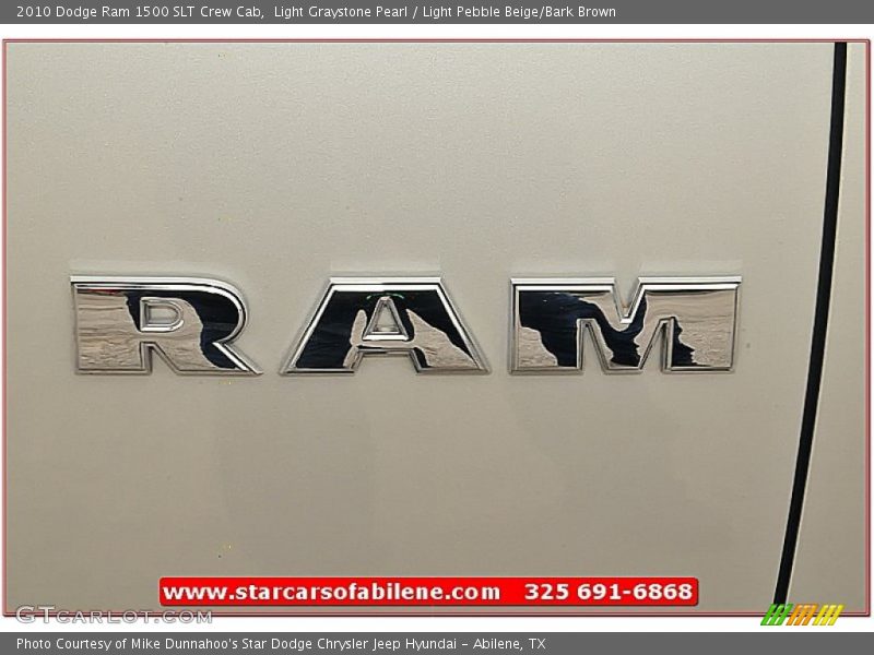 Light Graystone Pearl / Light Pebble Beige/Bark Brown 2010 Dodge Ram 1500 SLT Crew Cab