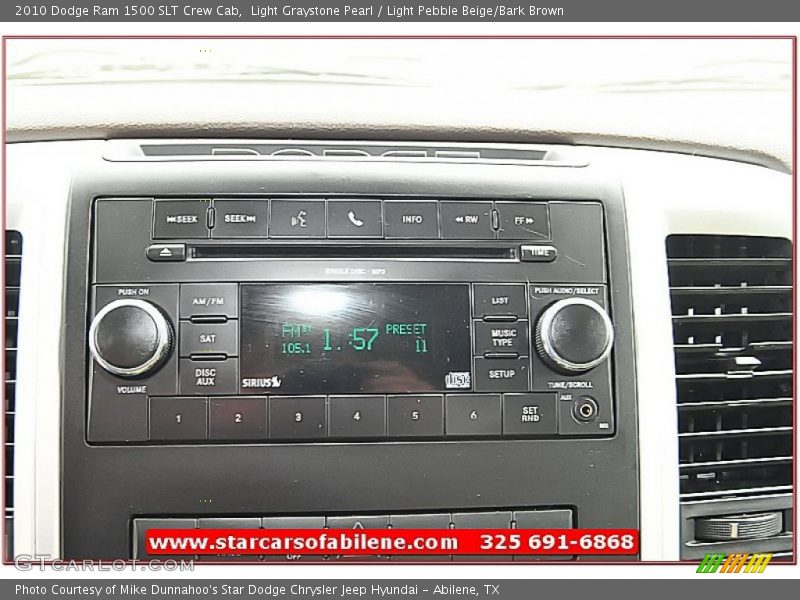 Light Graystone Pearl / Light Pebble Beige/Bark Brown 2010 Dodge Ram 1500 SLT Crew Cab