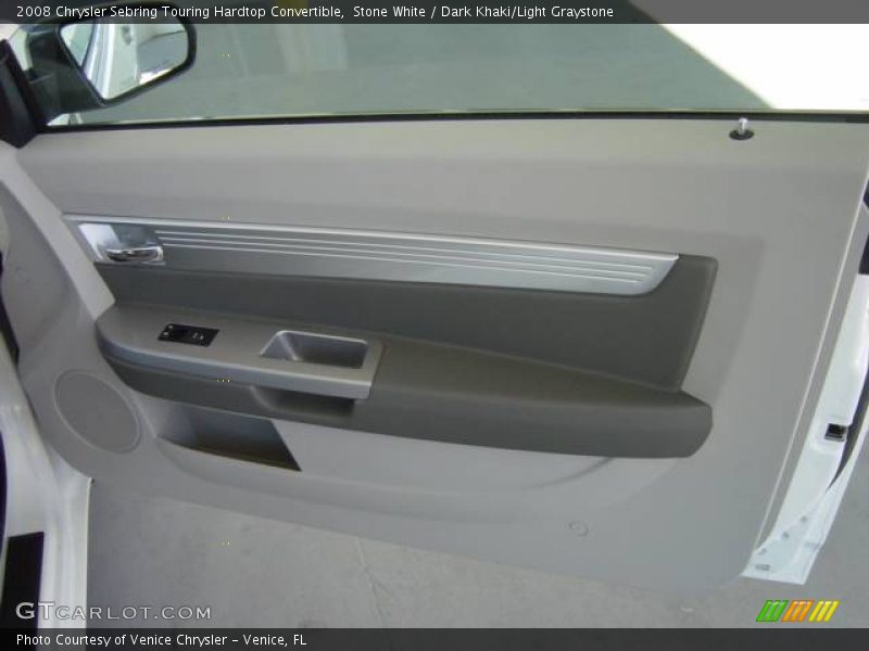 Stone White / Dark Khaki/Light Graystone 2008 Chrysler Sebring Touring Hardtop Convertible