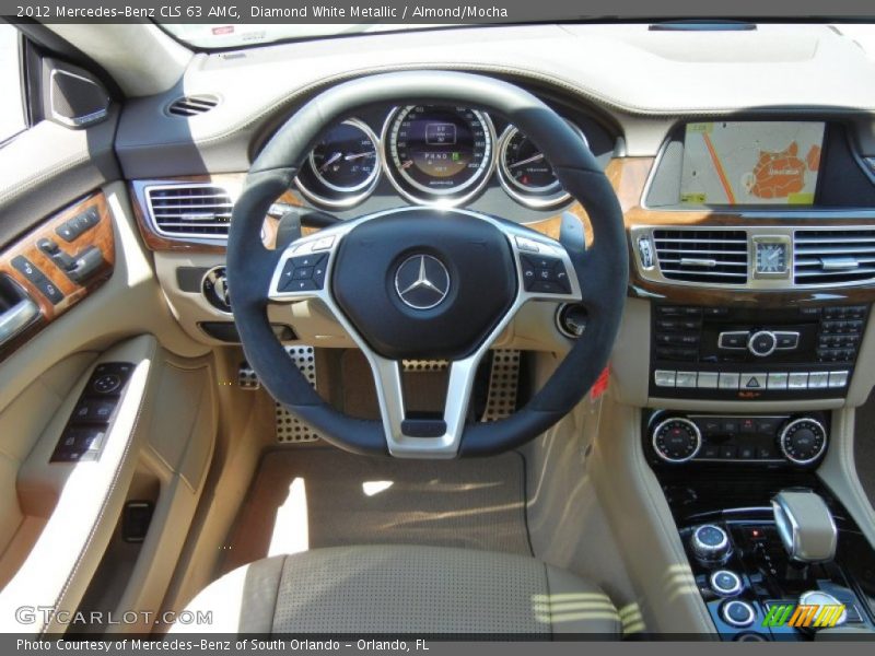 Diamond White Metallic / Almond/Mocha 2012 Mercedes-Benz CLS 63 AMG