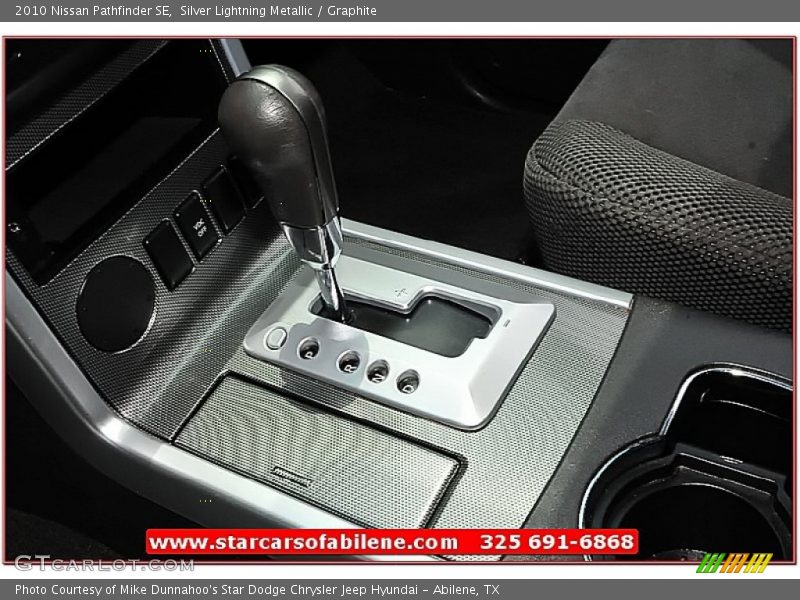 Silver Lightning Metallic / Graphite 2010 Nissan Pathfinder SE