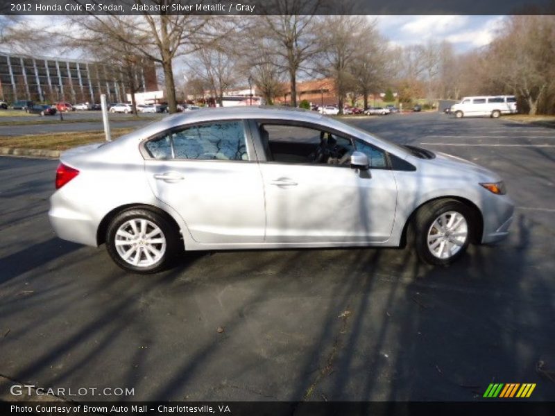 Alabaster Silver Metallic / Gray 2012 Honda Civic EX Sedan