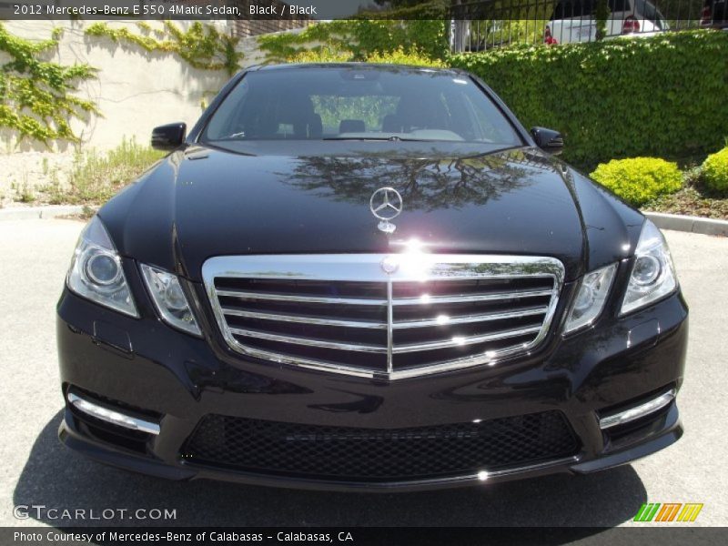 Black / Black 2012 Mercedes-Benz E 550 4Matic Sedan