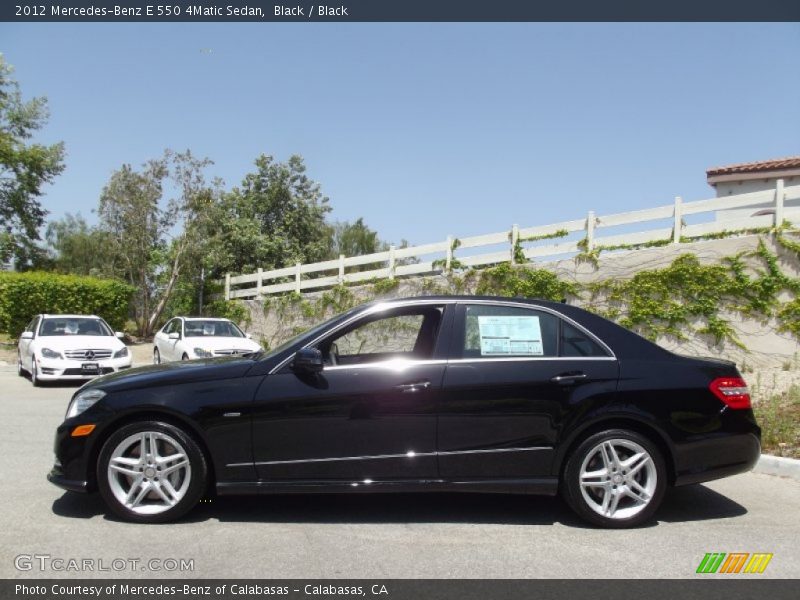 Black / Black 2012 Mercedes-Benz E 550 4Matic Sedan