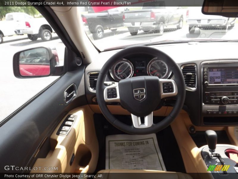 Inferno Red Crystal Pearl / Black/Tan 2011 Dodge Durango Citadel 4x4