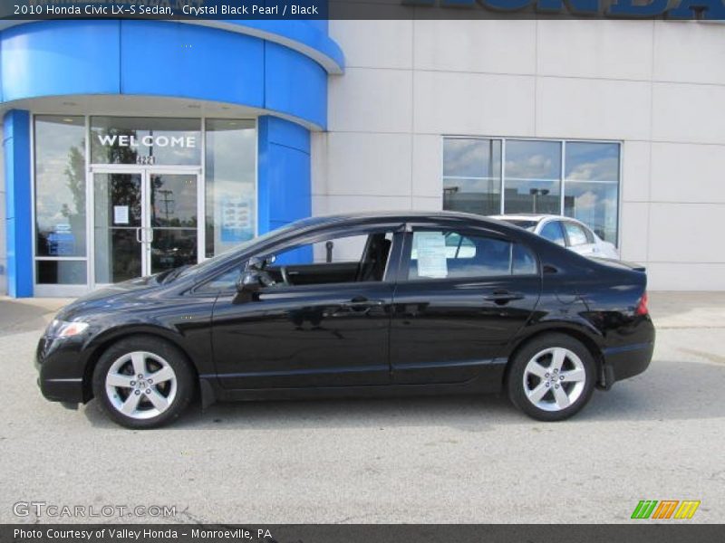 Crystal Black Pearl / Black 2010 Honda Civic LX-S Sedan