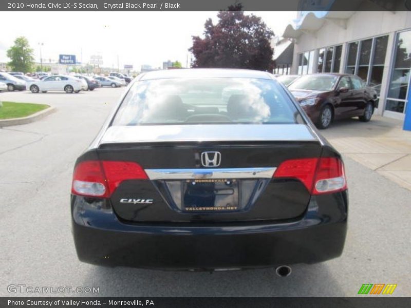 Crystal Black Pearl / Black 2010 Honda Civic LX-S Sedan