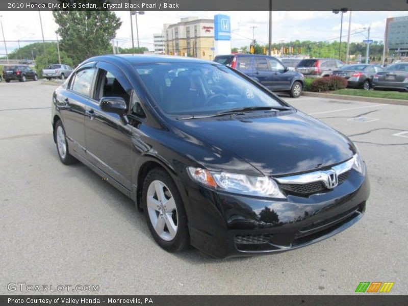 Crystal Black Pearl / Black 2010 Honda Civic LX-S Sedan
