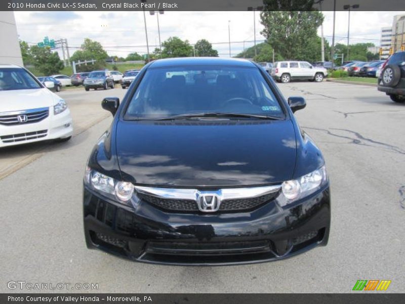Crystal Black Pearl / Black 2010 Honda Civic LX-S Sedan