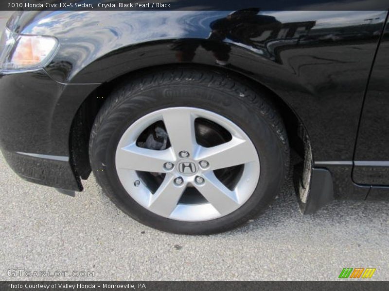 Crystal Black Pearl / Black 2010 Honda Civic LX-S Sedan