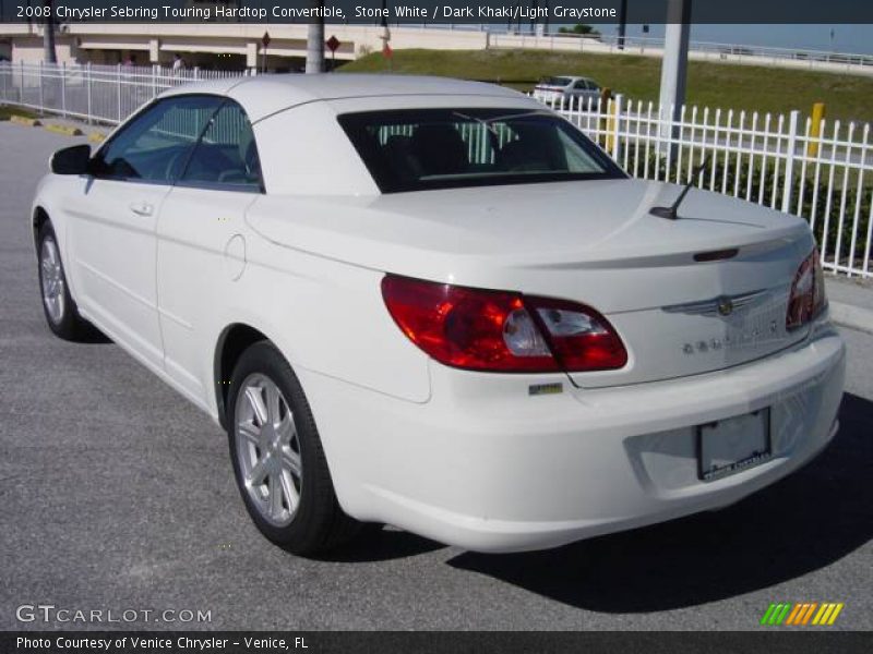 Stone White / Dark Khaki/Light Graystone 2008 Chrysler Sebring Touring Hardtop Convertible