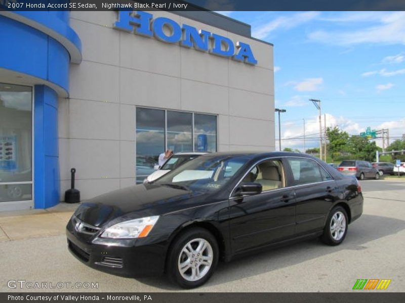 Nighthawk Black Pearl / Ivory 2007 Honda Accord SE Sedan