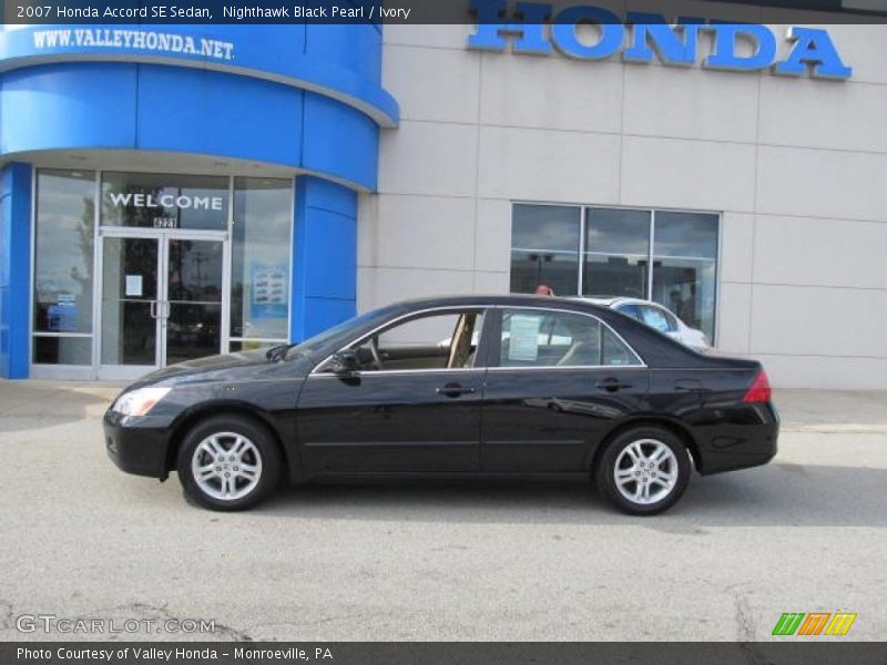 Nighthawk Black Pearl / Ivory 2007 Honda Accord SE Sedan