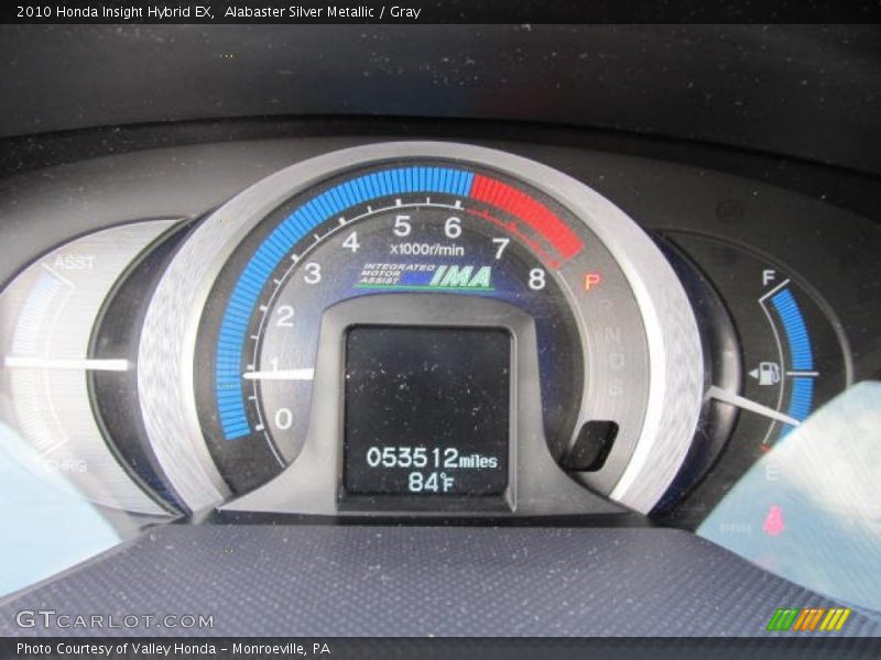 Alabaster Silver Metallic / Gray 2010 Honda Insight Hybrid EX