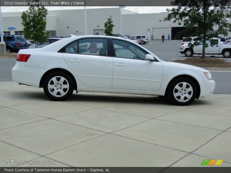 Pearl White / Camel 2010 Hyundai Sonata GLS