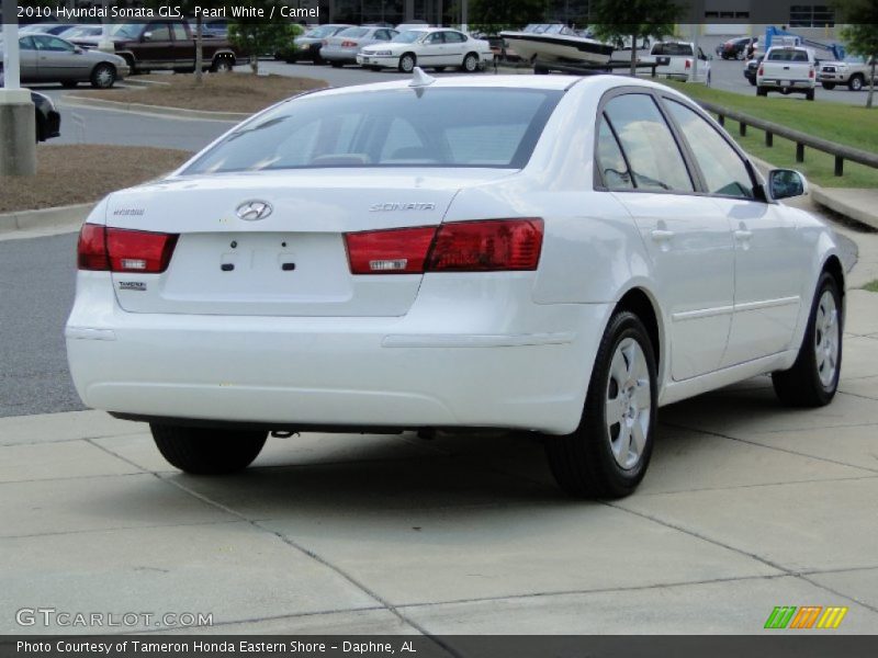 Pearl White / Camel 2010 Hyundai Sonata GLS