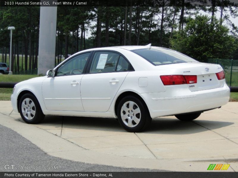 Pearl White / Camel 2010 Hyundai Sonata GLS