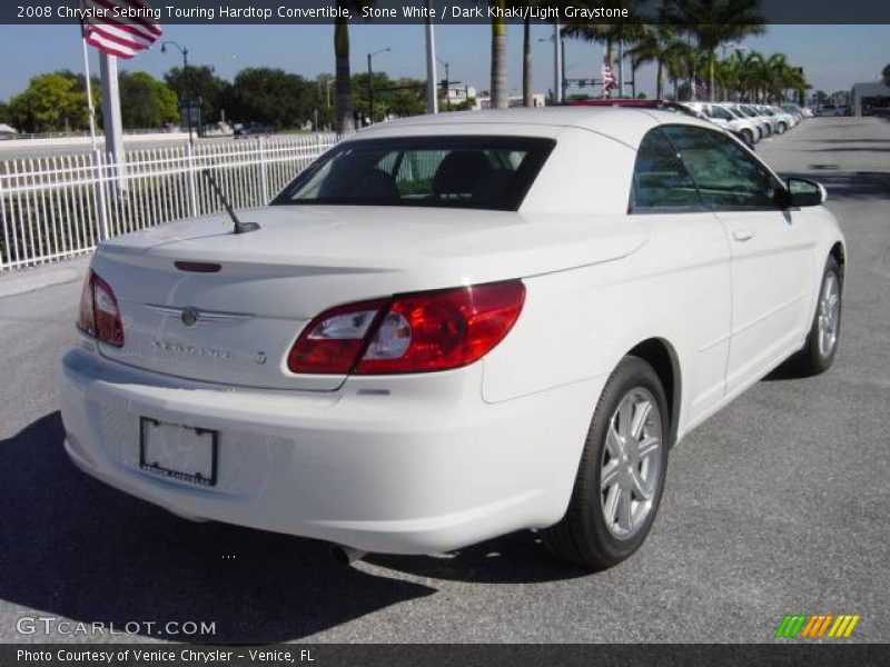 Stone White / Dark Khaki/Light Graystone 2008 Chrysler Sebring Touring Hardtop Convertible