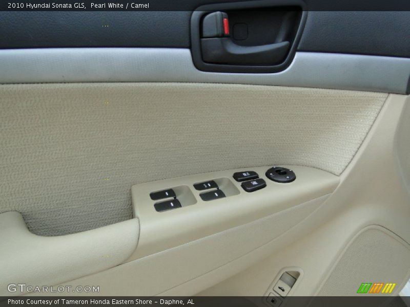 Pearl White / Camel 2010 Hyundai Sonata GLS