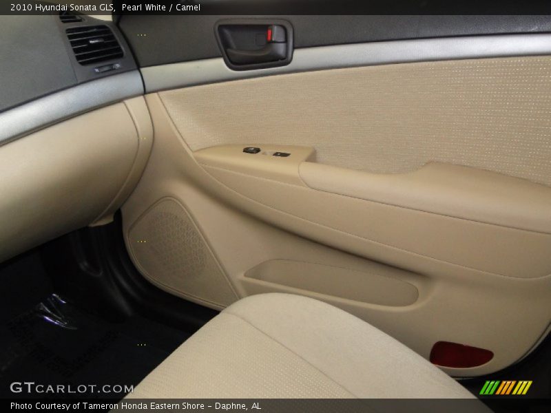 Pearl White / Camel 2010 Hyundai Sonata GLS
