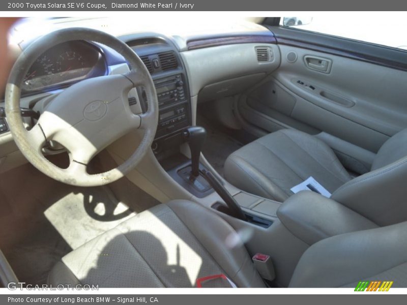 Diamond White Pearl / Ivory 2000 Toyota Solara SE V6 Coupe