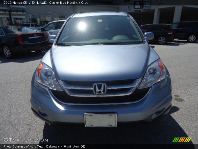 Glacier Blue Metallic / Gray 2010 Honda CR-V EX-L AWD