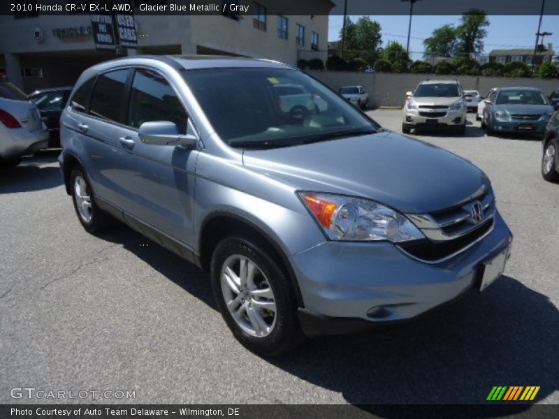 Glacier Blue Metallic / Gray 2010 Honda CR-V EX-L AWD