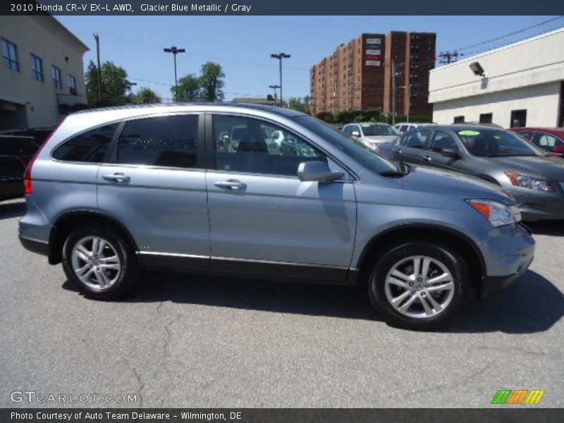 Glacier Blue Metallic / Gray 2010 Honda CR-V EX-L AWD