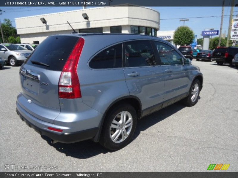 Glacier Blue Metallic / Gray 2010 Honda CR-V EX-L AWD