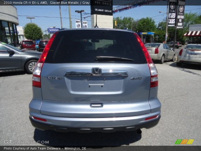 Glacier Blue Metallic / Gray 2010 Honda CR-V EX-L AWD