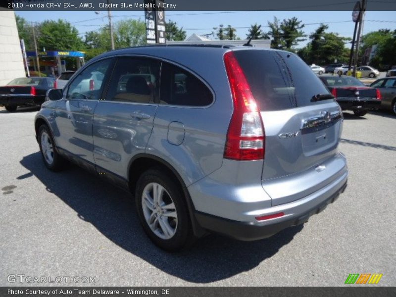 Glacier Blue Metallic / Gray 2010 Honda CR-V EX-L AWD