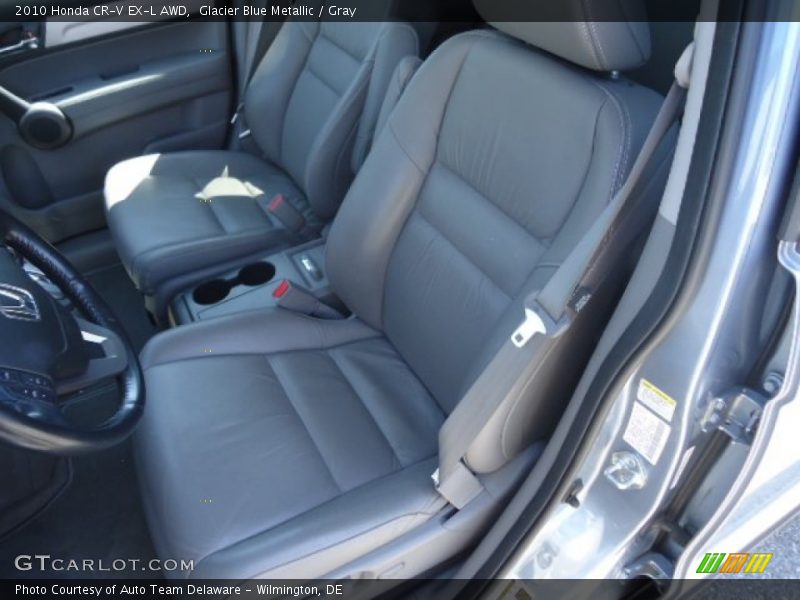 Glacier Blue Metallic / Gray 2010 Honda CR-V EX-L AWD