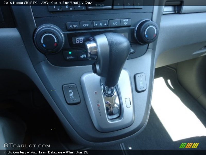 Glacier Blue Metallic / Gray 2010 Honda CR-V EX-L AWD