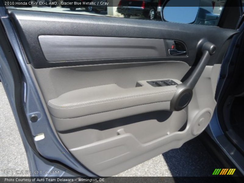 Glacier Blue Metallic / Gray 2010 Honda CR-V EX-L AWD