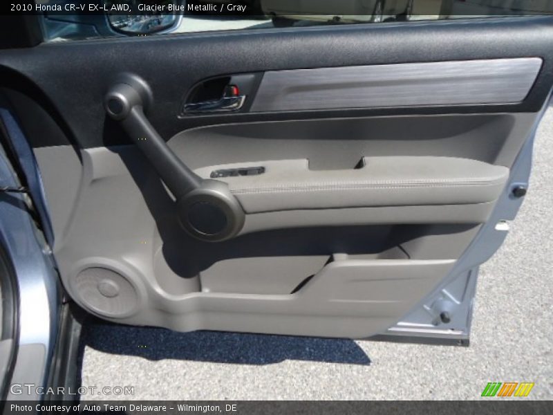 Glacier Blue Metallic / Gray 2010 Honda CR-V EX-L AWD