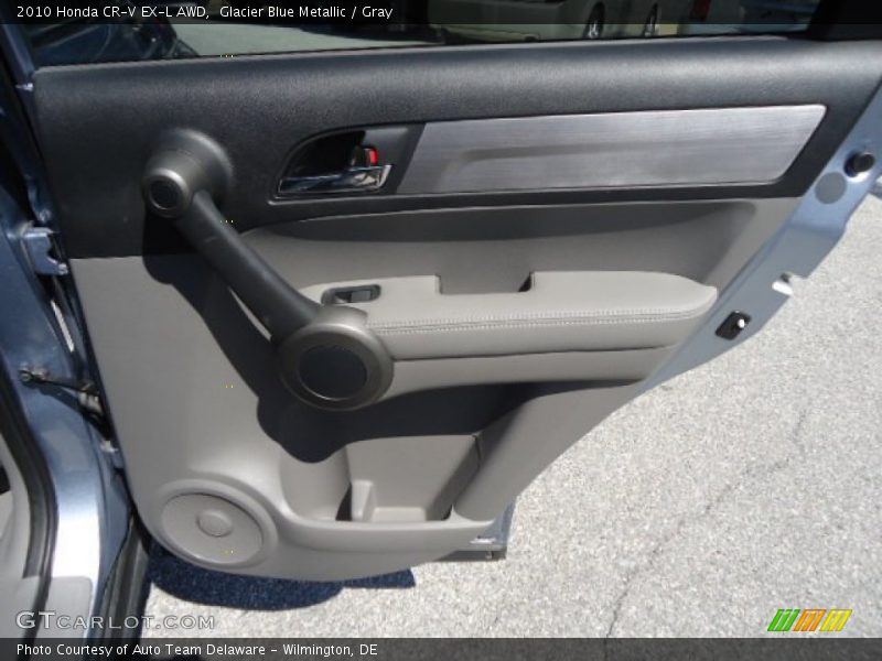 Glacier Blue Metallic / Gray 2010 Honda CR-V EX-L AWD