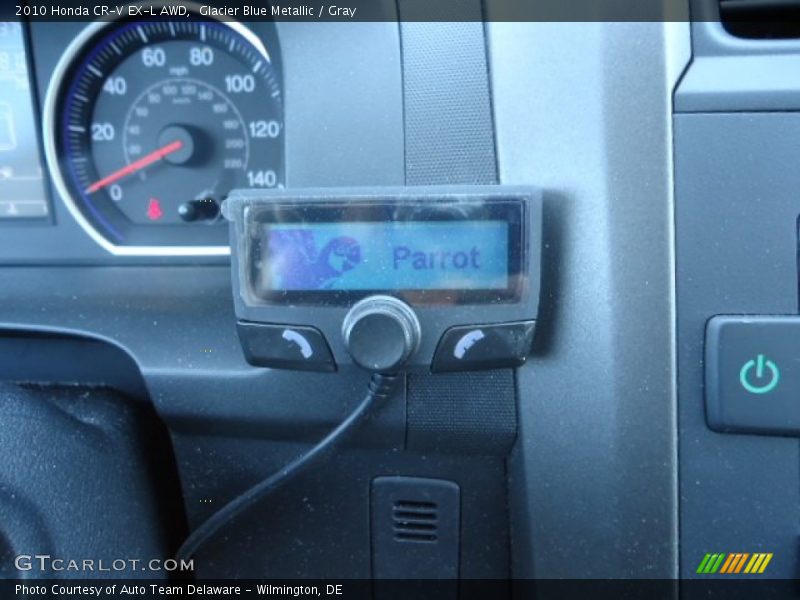 Glacier Blue Metallic / Gray 2010 Honda CR-V EX-L AWD