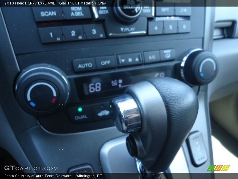 Glacier Blue Metallic / Gray 2010 Honda CR-V EX-L AWD